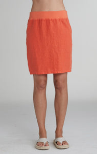 Cut Loose Solid Linen Walking Skirt