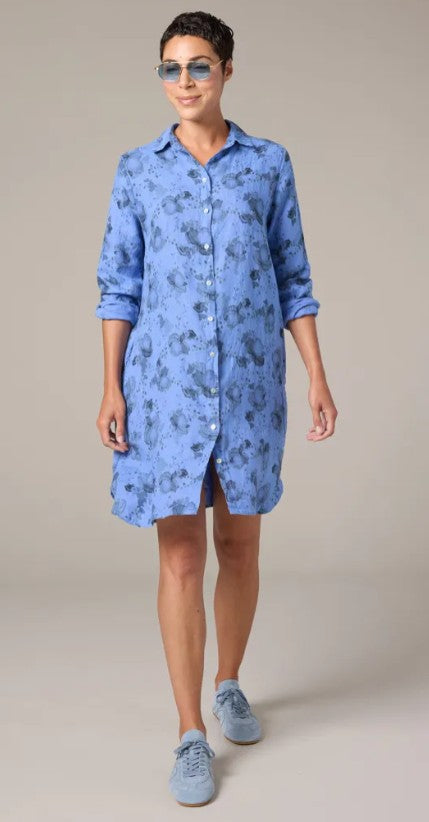 Cut Loose Leoni Floral Print Shirt Dress