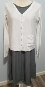 Cut Loose Crop Pocket Cardi and Seamed Short Sleeve Dress Set (M)- On Sale!