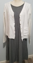 Load image into Gallery viewer, Cut Loose Crop Pocket Cardi and Seamed Short Sleeve Dress Set (M)- On Sale!