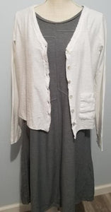 Cut Loose Crop Pocket Cardi and Seamed Short Sleeve Dress Set (M)- On Sale!