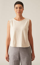 Load image into Gallery viewer, Cut Loose Linen Cotton Jersey Shell with Wide Facing Top