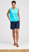 Load image into Gallery viewer, Cut Loose Linen Cotton Jersey Shell with Wide Facing