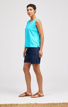Load image into Gallery viewer, Cut Loose Linen Cotton Jersey Shell with Wide Facing