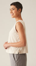 Load image into Gallery viewer, Cut Loose Linen Cotton Jersey Shell with Wide Facing Top