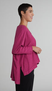 Cut Loose Linen Cotton Jersey One Size Deep V Top