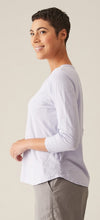 Load image into Gallery viewer, Cut Loose Linen Cotton Jersey 3/4 Sleeve V-Neck Top