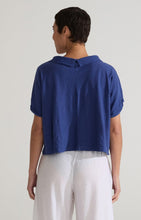 Load image into Gallery viewer, Cut Loose Linen Cotton Jersey Roll Sleeve Cowl Top