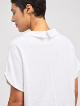 Load image into Gallery viewer, Cut Loose Linen Cotton Jersey Roll Sleeve Cowl Top