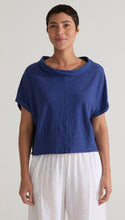 Load image into Gallery viewer, Cut Loose Linen Cotton Jersey Roll Sleeve Cowl Top