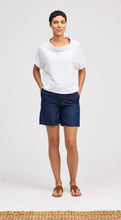 Load image into Gallery viewer, Cut Loose Linen Cotton Jersey Roll Sleeve Cowl Top