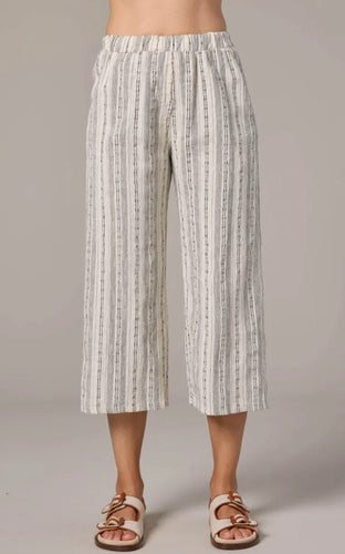 Cut Loose Pinstripe Linen Easy Crop Pant