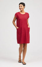 Load image into Gallery viewer, Cut Loose Navy Stripe T-Shirt Dress