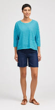 Load image into Gallery viewer, Cut Loose Navy Stripe Boxy Pocket Tee