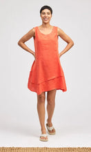 Load image into Gallery viewer, Cut Loose Linen Combo Asym Tunic Dress