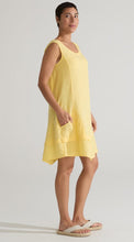 Load image into Gallery viewer, Cut Loose Linen Combo Asym Tunic Dress