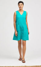 Load image into Gallery viewer, Cut Loose Linen Combo V-Neck Pocket Dress