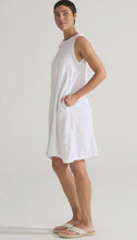 Load image into Gallery viewer, Cut Loose Linen Combo Seamed Bubble Dress