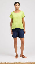Load image into Gallery viewer, Cut Loose Linen Combo Hi Low Short Sleeve Pullover