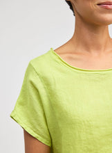 Load image into Gallery viewer, Cut Loose Linen Combo Hi Low Short Sleeve Pullover