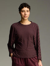 Load image into Gallery viewer, Cut Loose Black Stripe Slouchy Raglan Tee