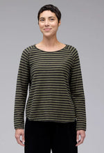 Load image into Gallery viewer, Cut Loose Black Stripe Long Sleeve Easy Tee (Overstock)