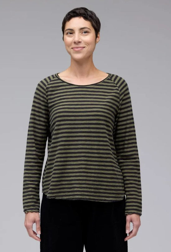 Cut Loose Black Stripe Sporty Top