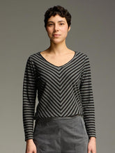 Load image into Gallery viewer, Cut Loose Black Stripe Long Sleeve Border Top