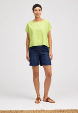 Load image into Gallery viewer, Cut Loose Pinhole Short Sleeve High Low Top
