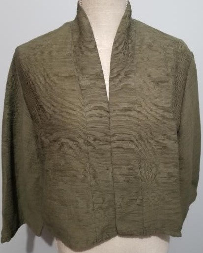 Cut Loose Crinkle Stripe Kimono Shrug