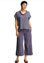 Load image into Gallery viewer, Cut Loose Vintage Satin Short Sleeve Cowl Top