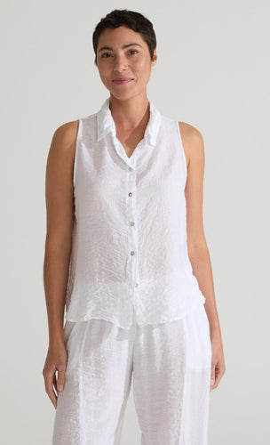Cut Loose Rayon Parachute Sleeveless Shirt