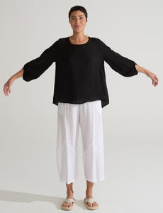 Cut Loose Rayon Parachute Balloon Sleeve Top