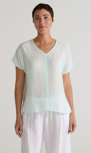 Cut Loose Rayon Parachute V-Neck Popover Top