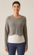 Load image into Gallery viewer, Cut Loose Texture Sweater Knit Curved Crop Sweater