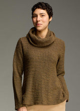 Load image into Gallery viewer, Cut Loose Texture Sweater Knit Cowl Neck Pullover