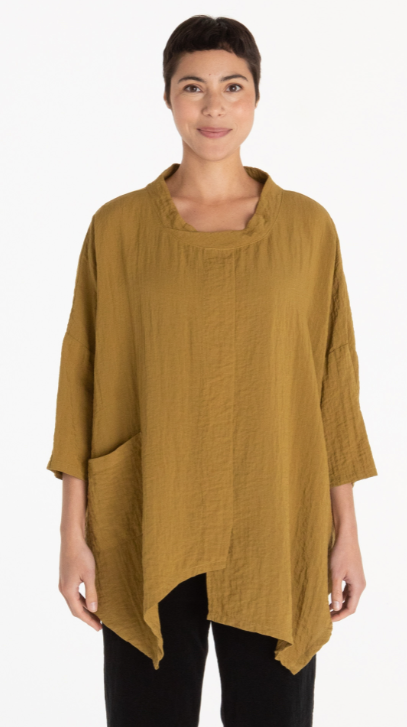 Cut Loose Fall Parachute One Size 3/4 Sleeve Cowl Top and Tapered Crop Pant Set- (XL)- On Sale!