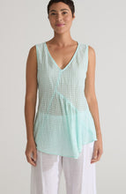 Load image into Gallery viewer, Cut Loose Check Burnout Sleeveless Top