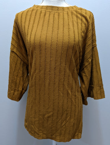 Cut Loose Frayed Stripe One Size Pocket Tunic (Brass)- On Sale!
