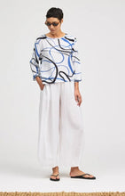 Load image into Gallery viewer, Cut Loose Black/Blue Swirl 3/4 Split Back
