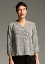 Load image into Gallery viewer, Cut Loose Crimped Fabric Shawl Collar Top