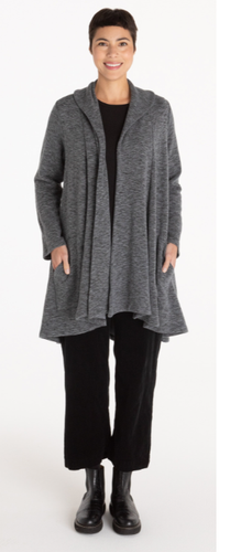 Cut Loose Crimped Fabric Swing Coat