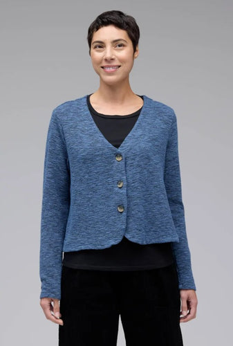 Cut Loose Crimped Fabric 3 Button Jacket