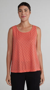 Cut Loose Mesh Dot Easy Tank Top