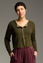 Load image into Gallery viewer, Cut Loose Marled Sweater Knit Crop Cardigan