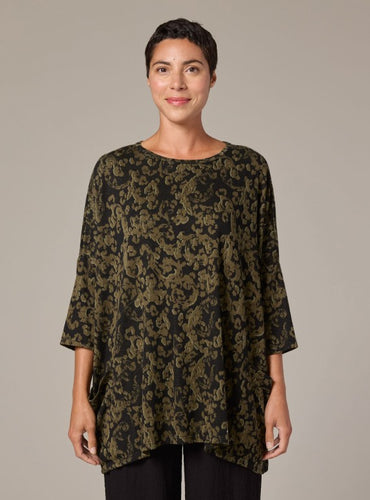 Cut Loose Floral Jacquard One Size Pullover