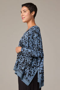 Cut Loose Floral Jacquard One Size Deep V Top