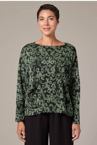 Cut Loose Floral Jacquard One Size Pocket Pullover