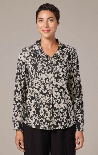 Cut Loose Floral Jacquard Fitted Shirt