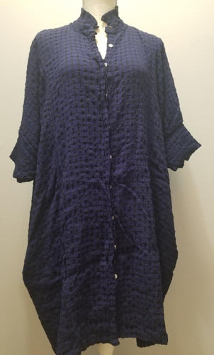Cut Loose Black and White Plaid One Size Kimono Shirt Dress (One Size, Admiralty)- On Sale!